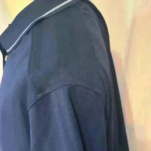 Men’s 2 Button Polo. Blue On Blue Stripe. Size XL. Collared. Short Sleeve - Picture 3 of 6